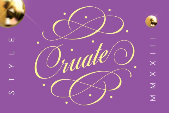 Cruate: A Script Font for Elegant Design