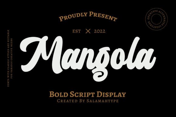 Mangola: A Bold Script Font