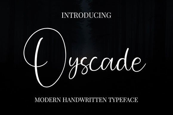Oyscade: A Charming Script Font